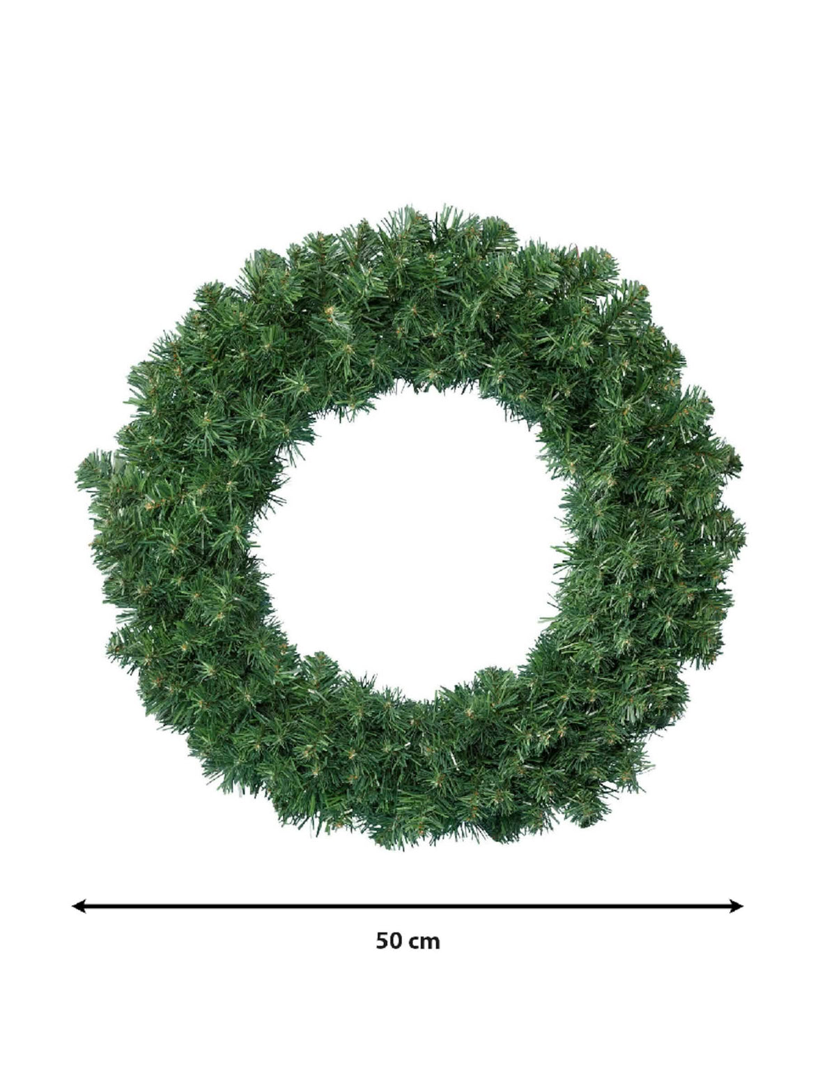 Dimensiones de la corona de navidad árbol de Navidad