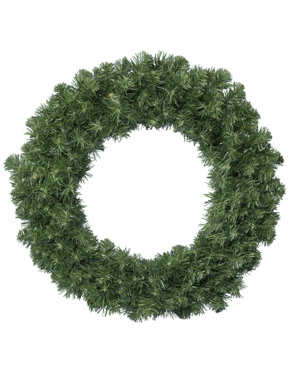 Corona de navidad de abeto para decoración de puerta verde