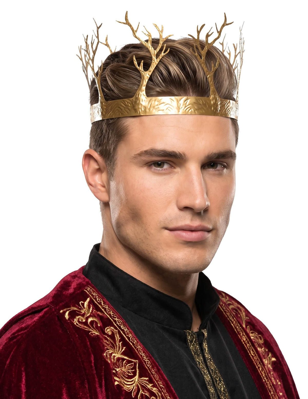 Corona rey medieval oro adulto