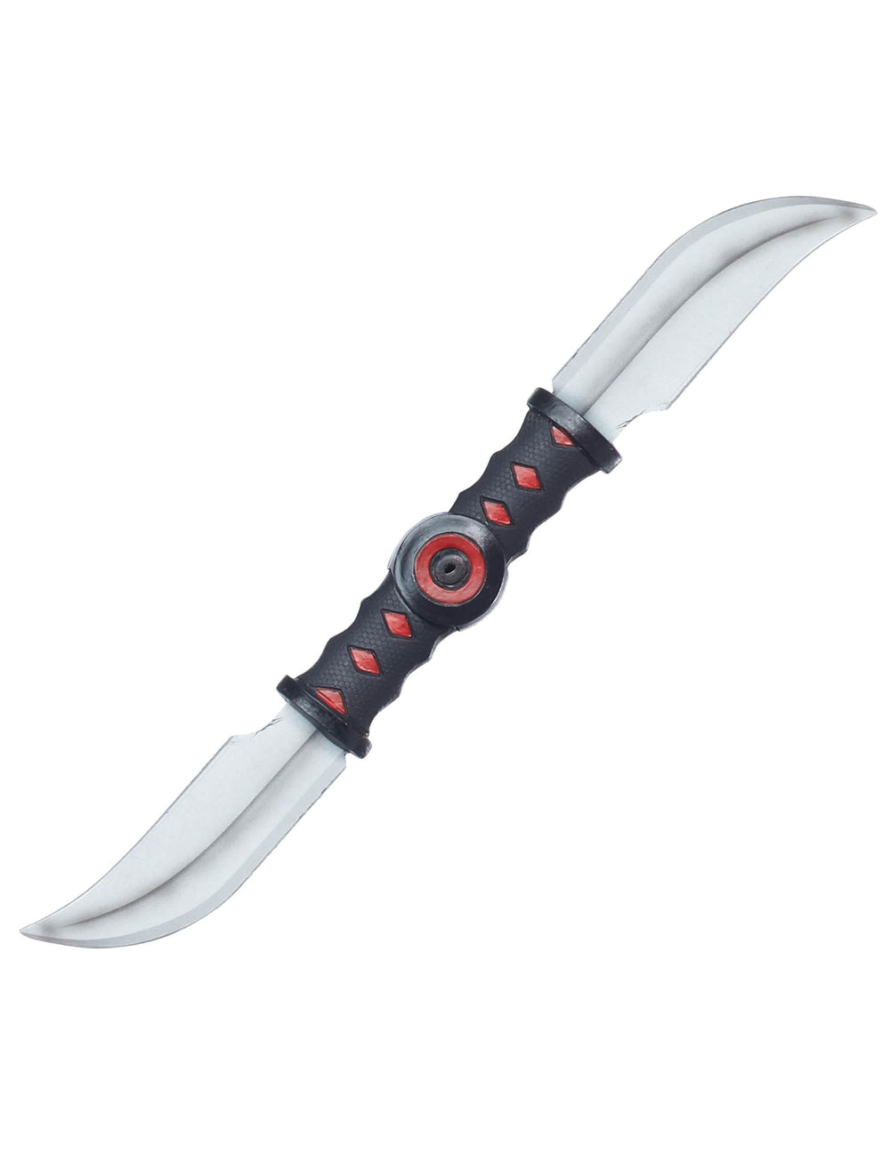 Cuchillo de doble hoja Ninja para disfraz negro y rojo