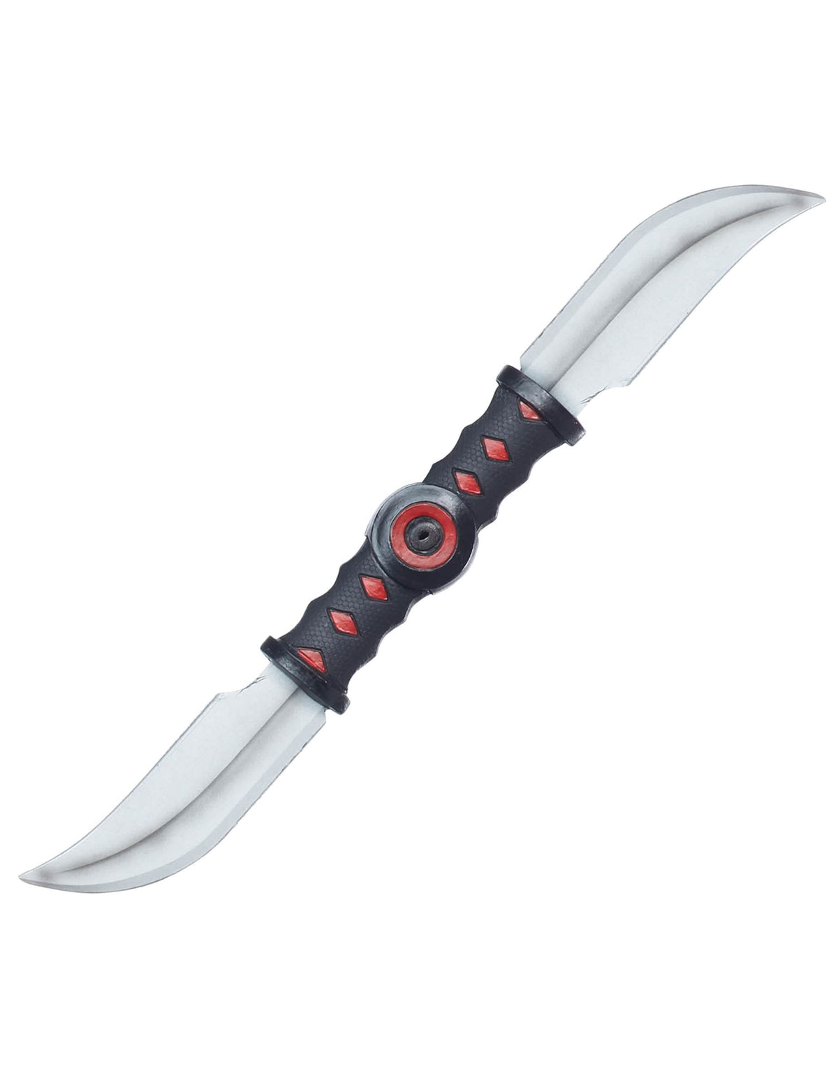 Cuchillo de doble hoja Ninja para disfraz negro y rojo