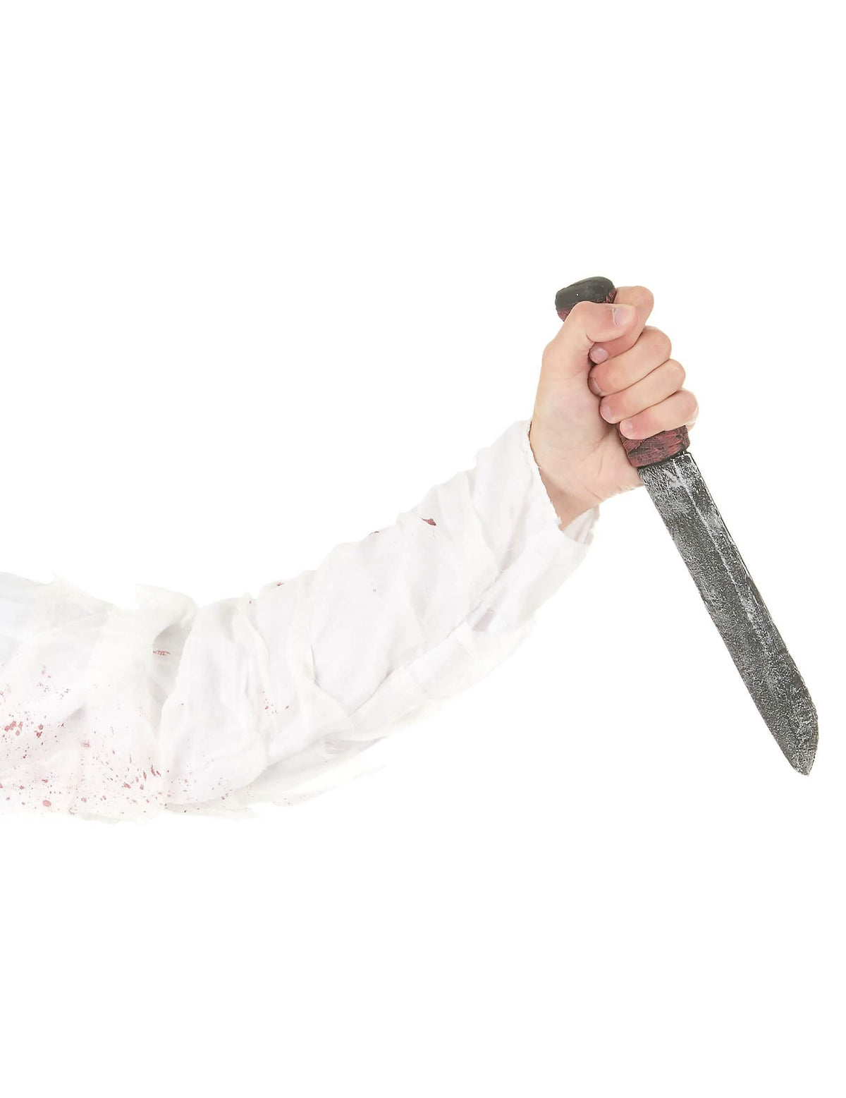 Puesta en escena con mango ensangrentado del cuchillo de de lujo para adulto