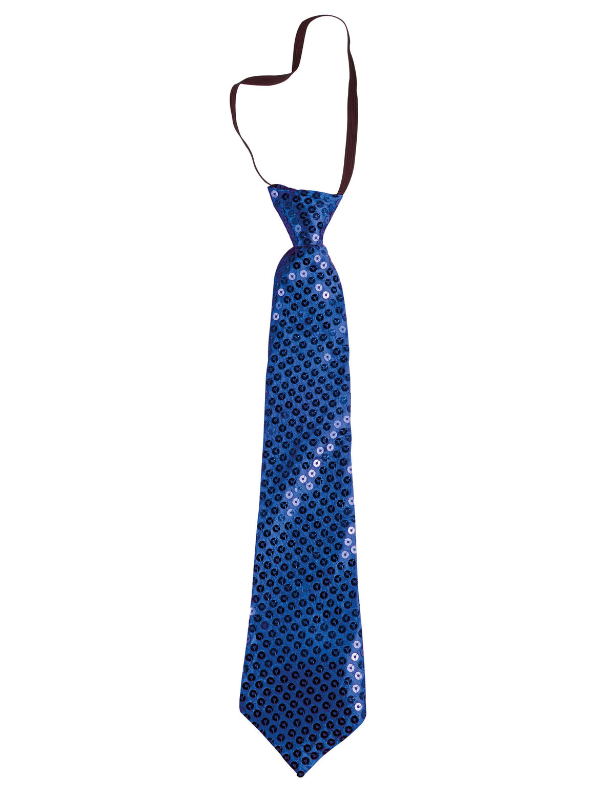 Corbata azul lentejuelas adulto