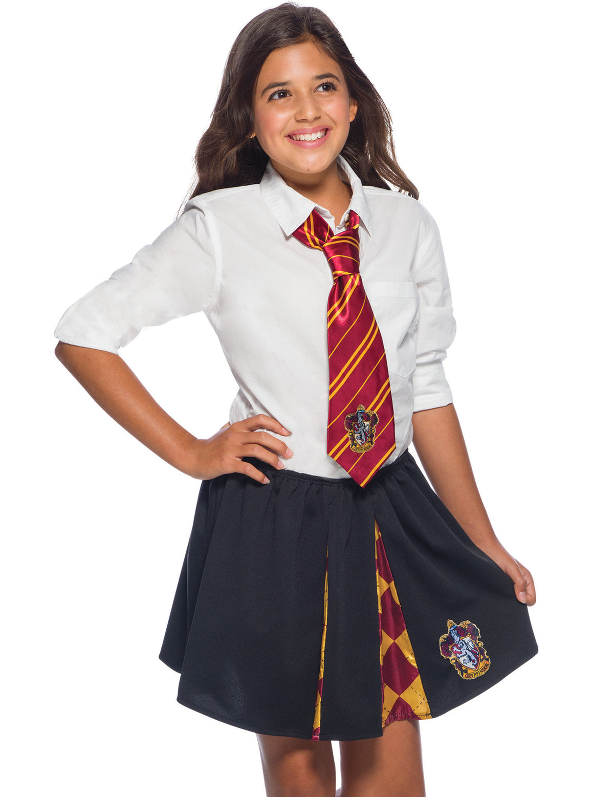 Cravate portée avec un uniforme de la Cravate Gryffondor Harry Potter™