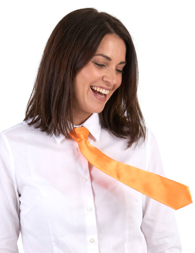 Corbata naranja fluorescente adulto