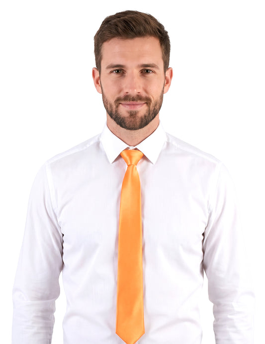 Corbata naranja fluorescente adulto