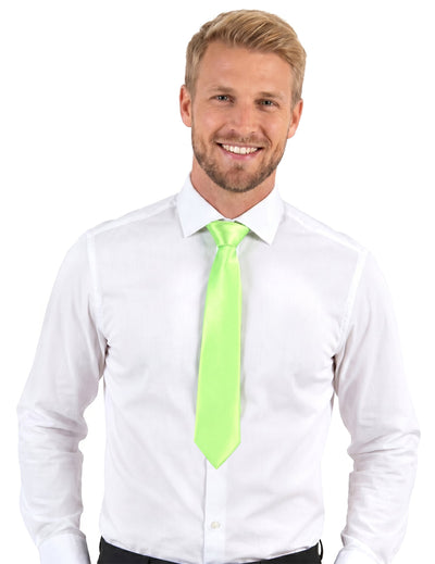 Corbata verde fluorescente adulto