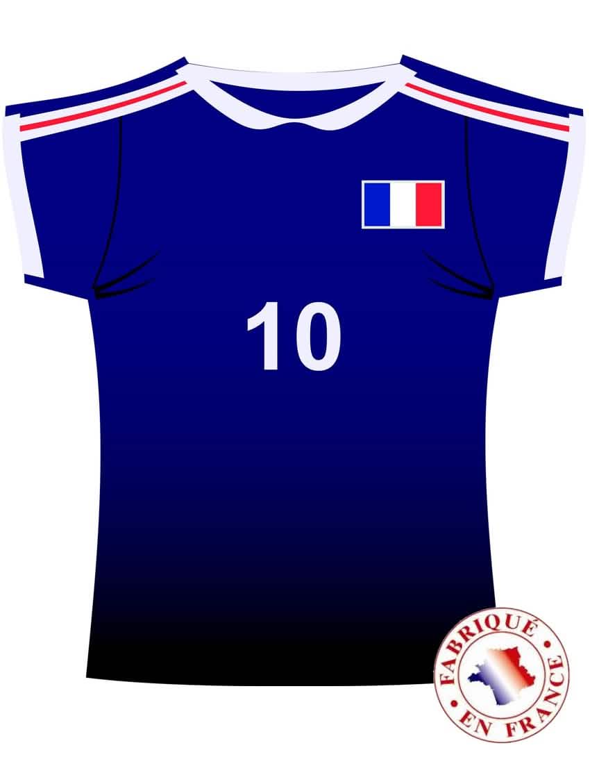 Décoration murale maillot France bleu avec numéro 10