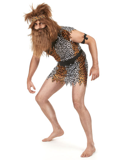 Vue de profil du déguisement homme des cavernes