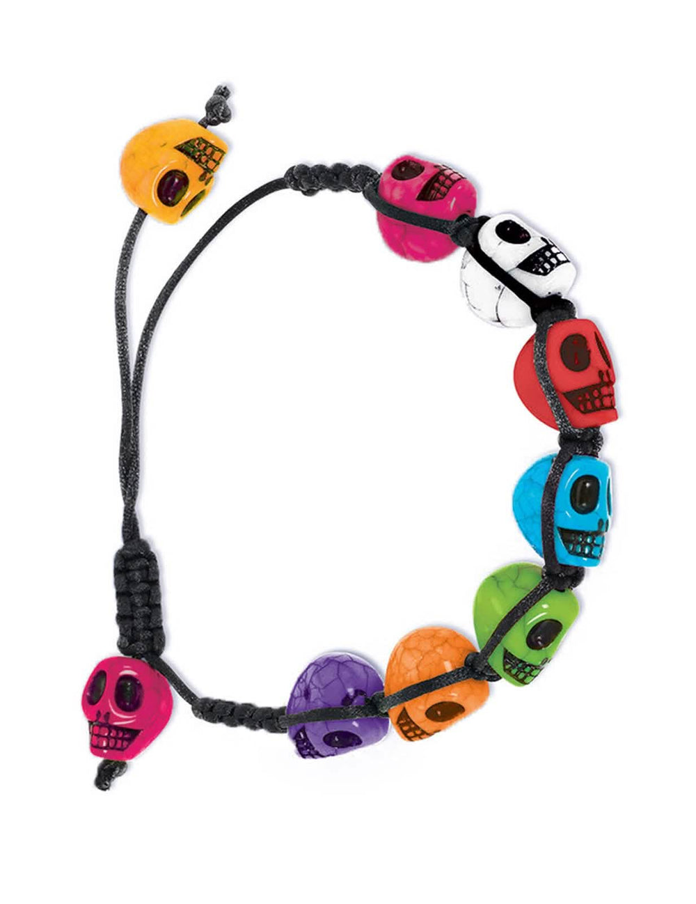 Pulsera día de los muertos para adulto multicolor