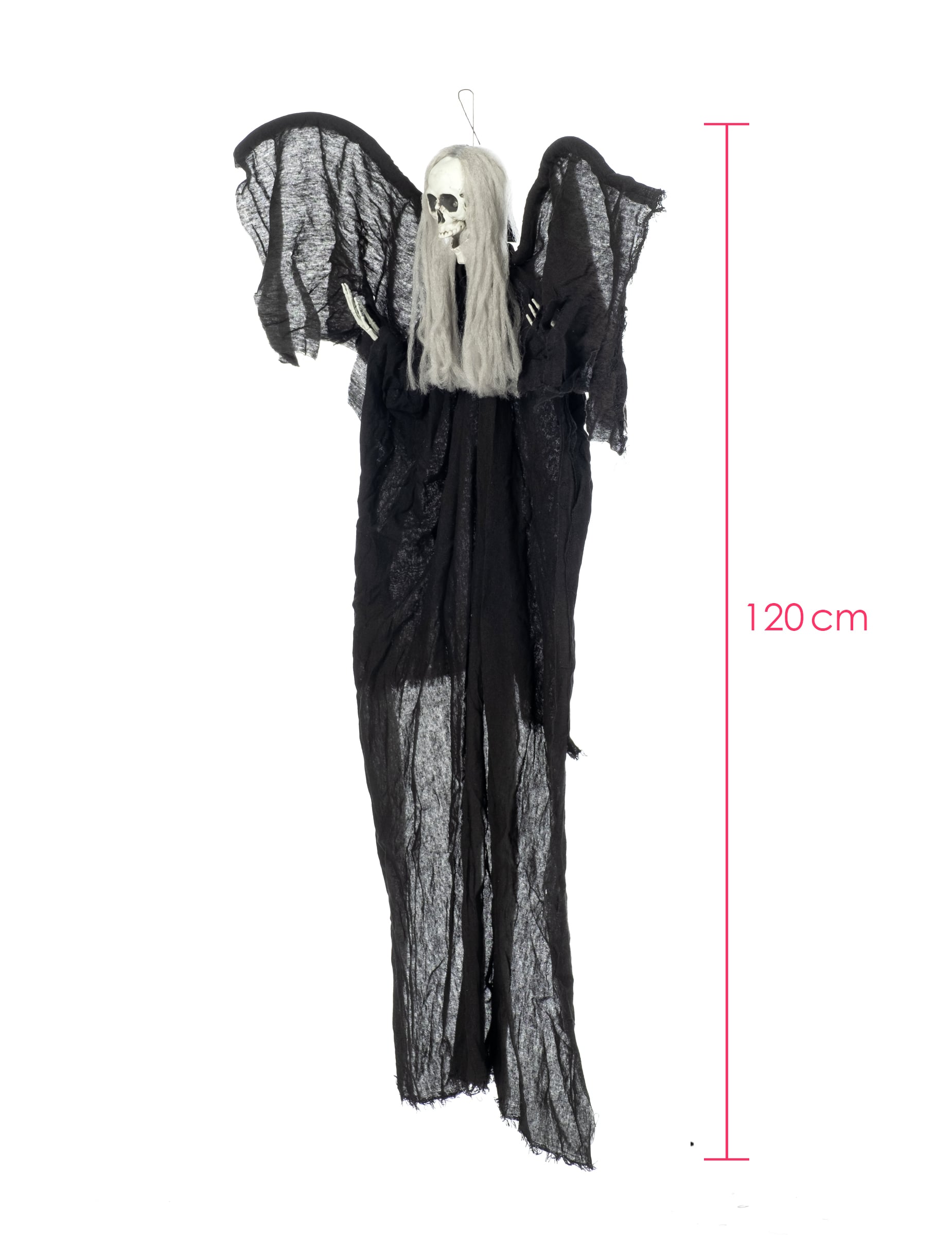Dimensions de la décoration à suspendre ange noir de la mort