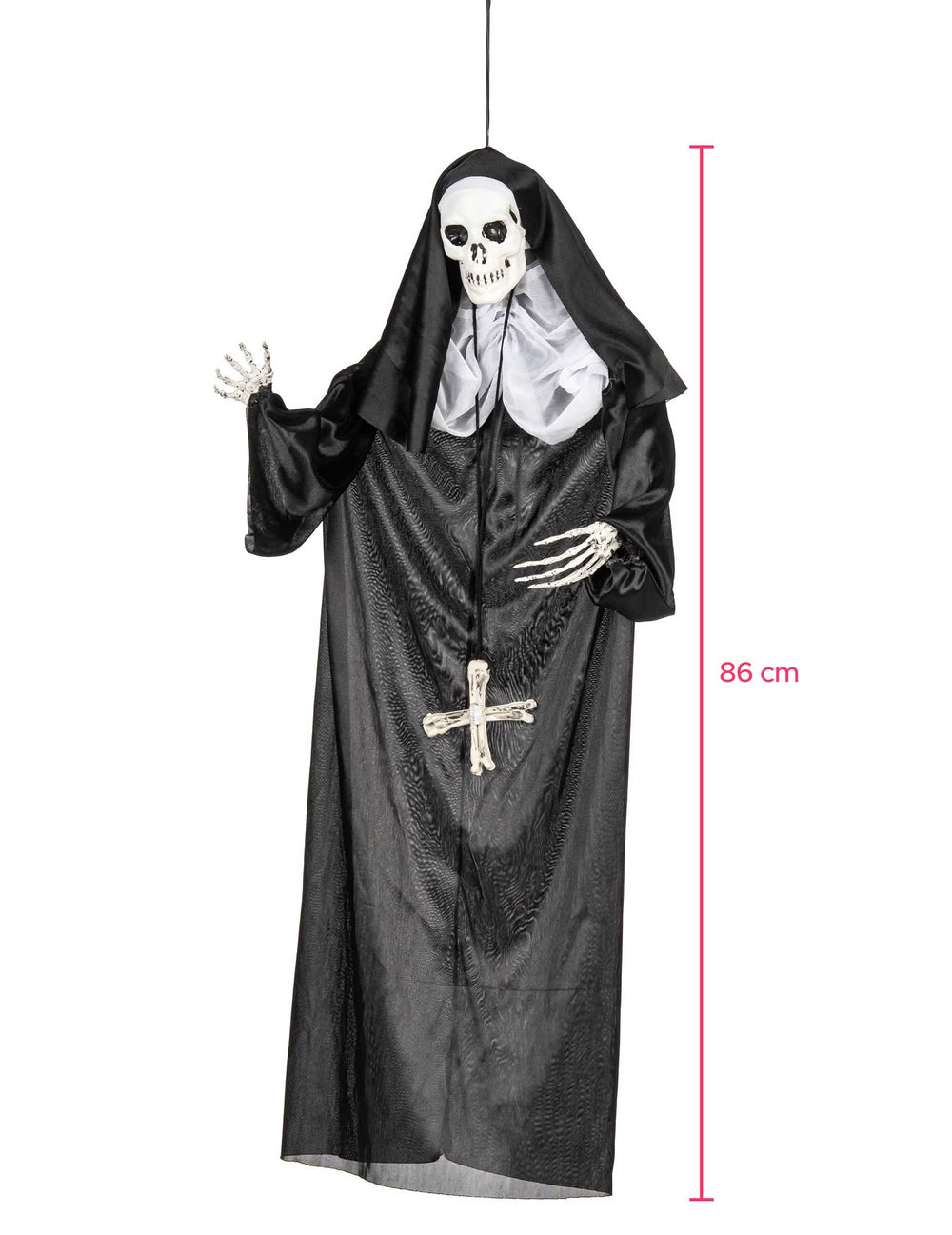 Dimensiones de la decoración para colgar de monja para halloween