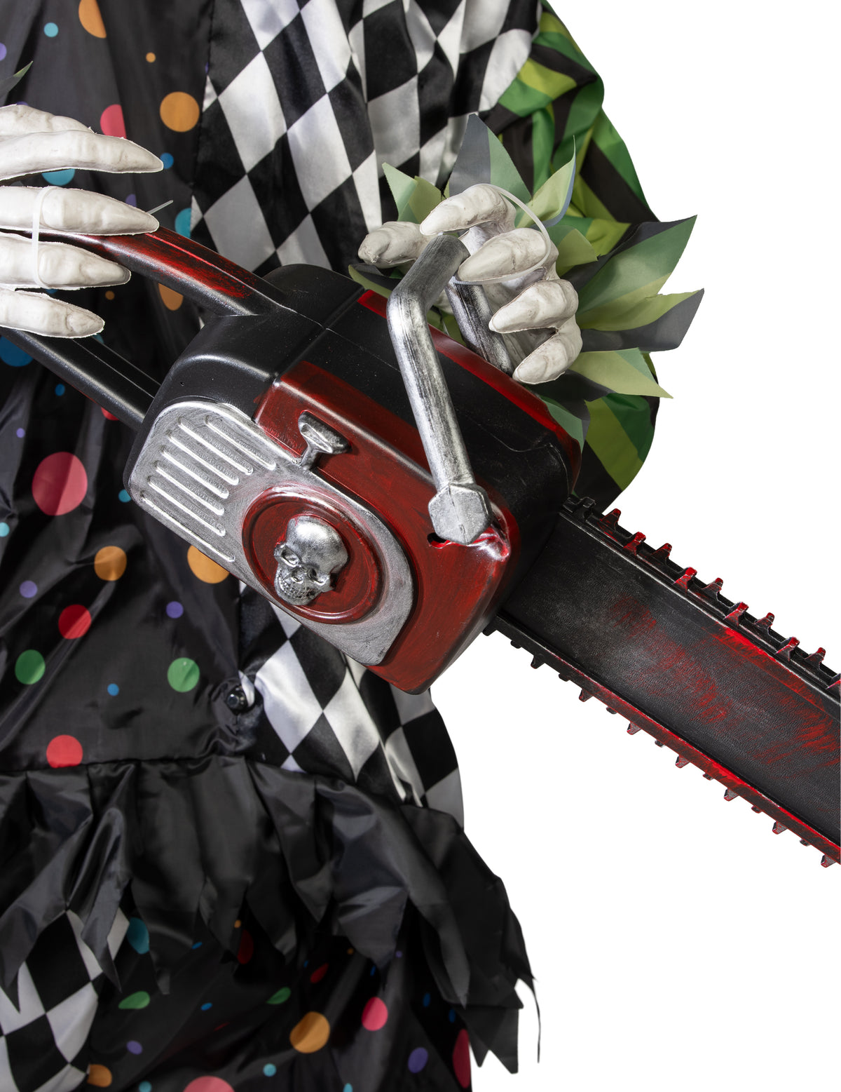 Décoration animée clown debout hanté 180 cm
