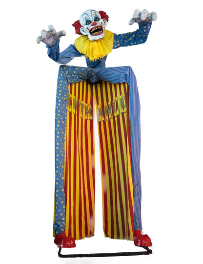 decoración animada de entrada de clown para halloween multicolor con movimientos, sonidos y efectos luminosos