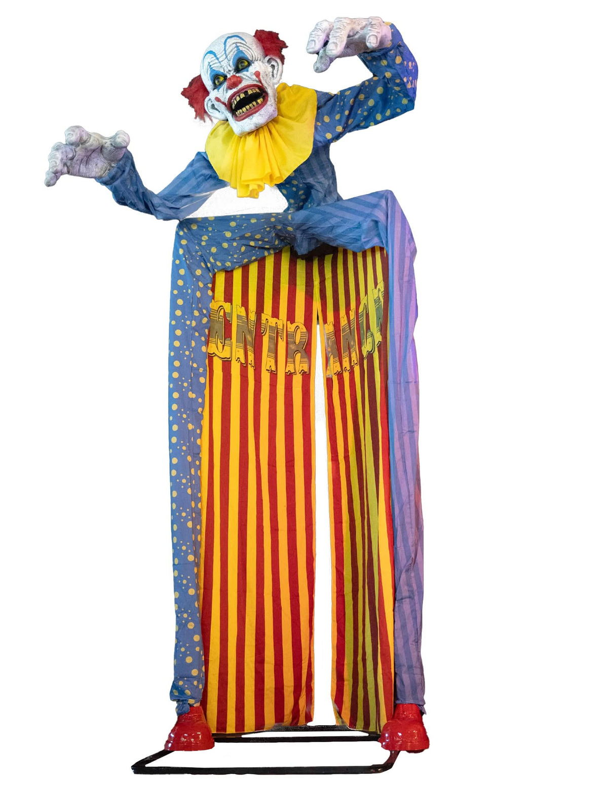 Decoración animada de entrada de payaso con movimientos, sonidos y efectos luminosos 290 cm