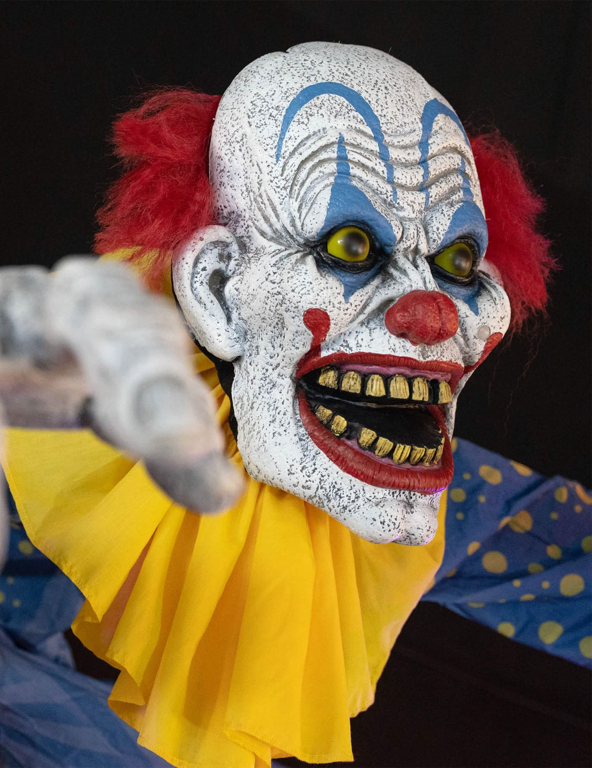 Decoración animada de entrada de payaso con movimientos, sonidos y efectos luminosos 290 cm