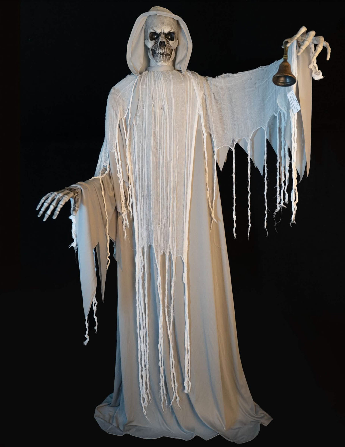 Decoración animada segador esqueleto con campana 182 cm