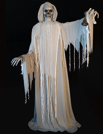 Decoración animada segador esqueleto con campana 182 cm