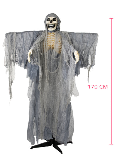 Decoración animada guardián de cripta terrorífico con movimientos 170 cm