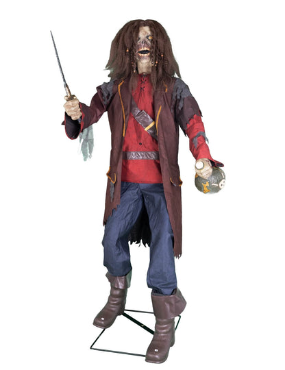 Decoración animada de pirata con sonidos y movimientos 183 cm