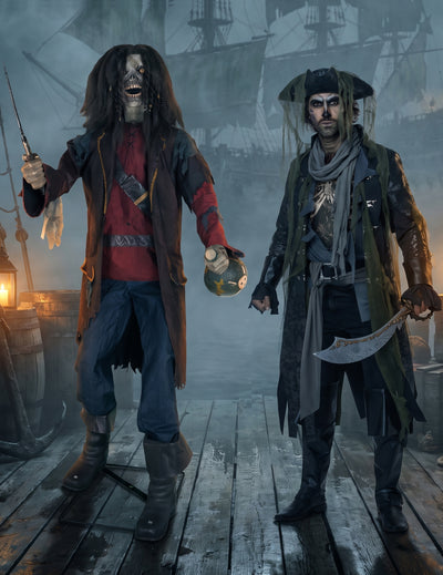 Decoración animada de pirata con sonidos y movimientos 183 cm