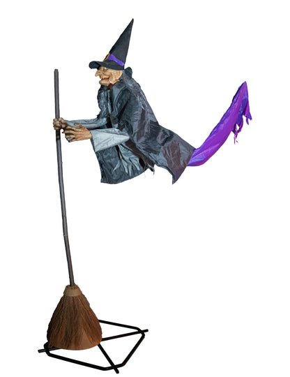 Decoración animada de bruja voladora 310 cm