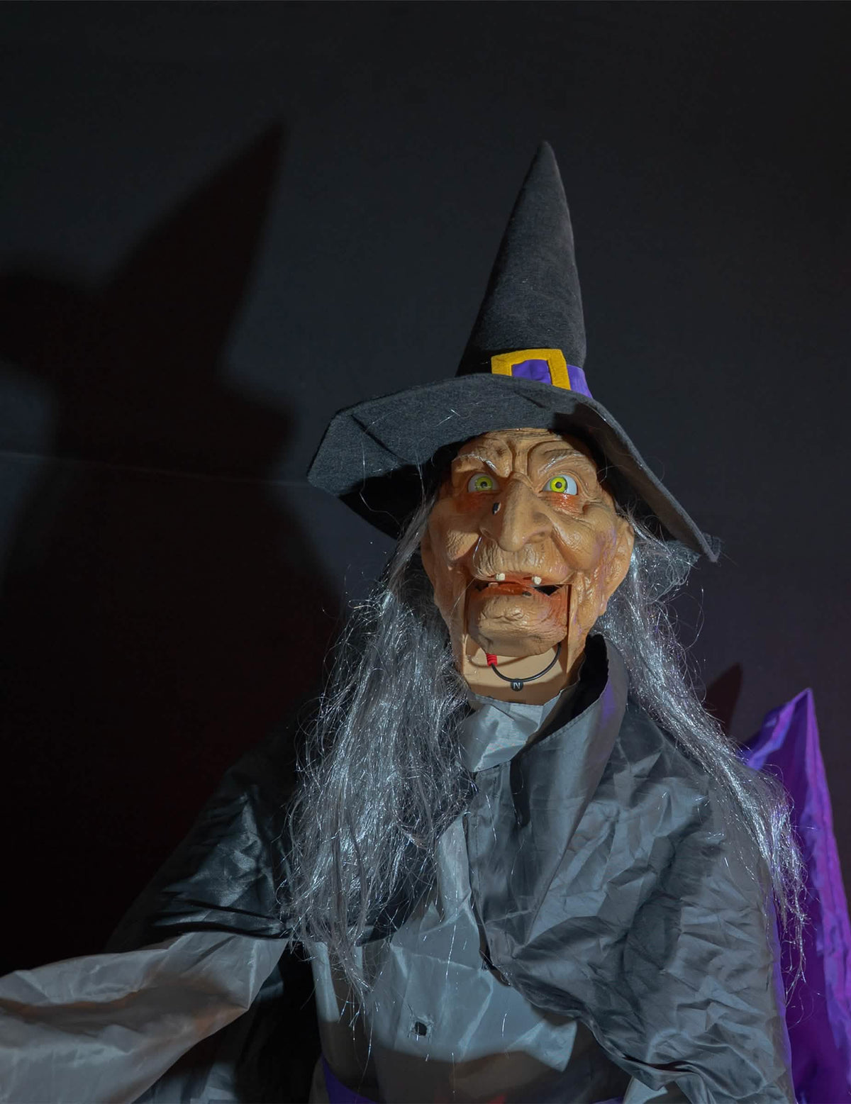 Decoración luminosa de bruja voladora 3m10