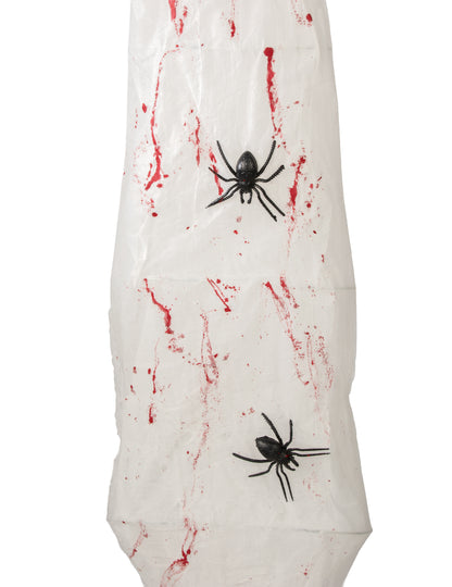 Decoración animada colgante capullo de araña con cuerpo atrapado 165 cm