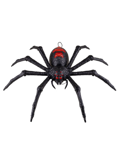 Decoración sonora y luminosa tarántula negra 70 x 15 x 42 cm