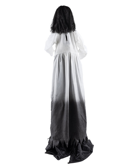 Decoración animada viuda fantasmal extensible con movimiento 190 a 225 cm