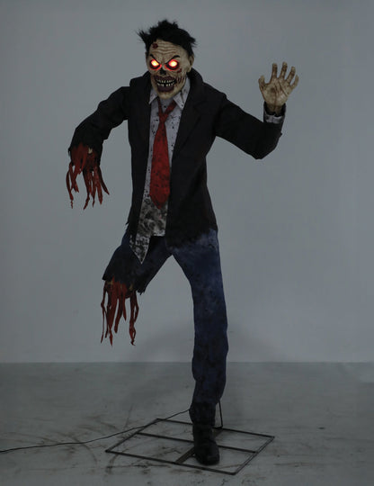 Yeux lumineux de la décoration animée Zombie fracturé