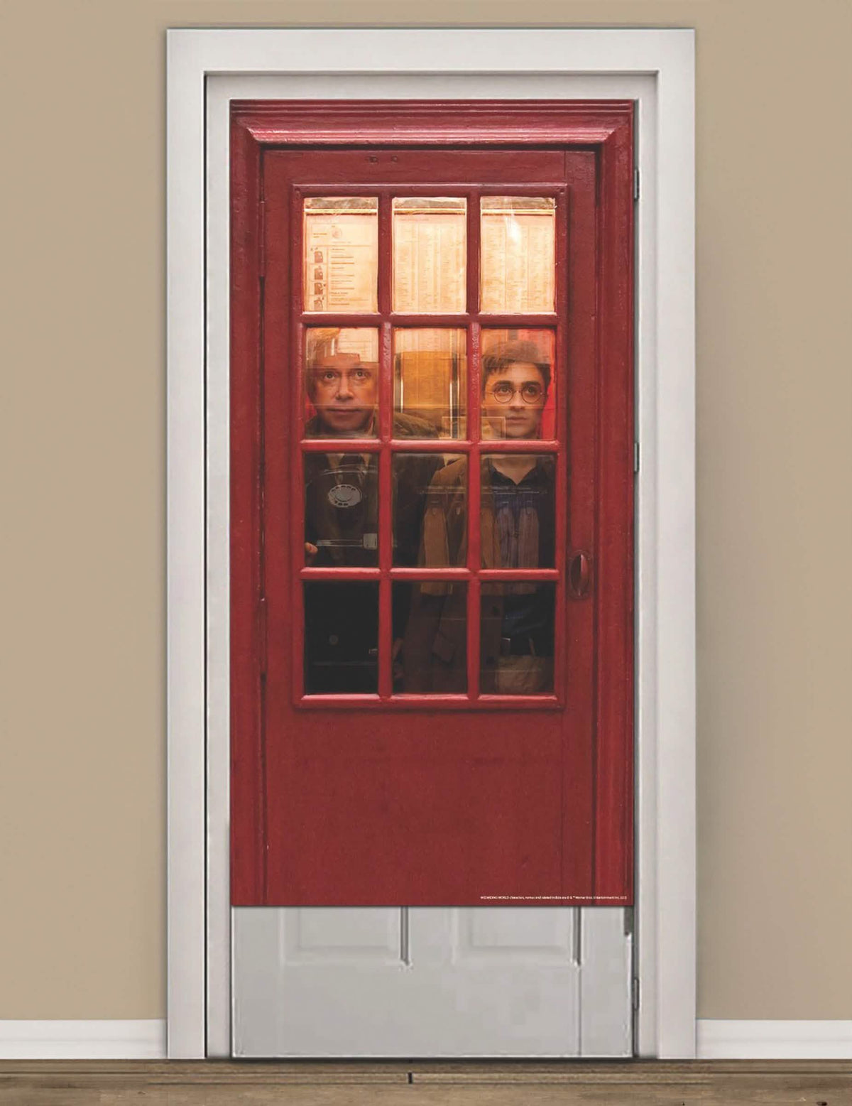 Décoration de porte cabine téléphonique magique Harry Potter pour fête rouge
