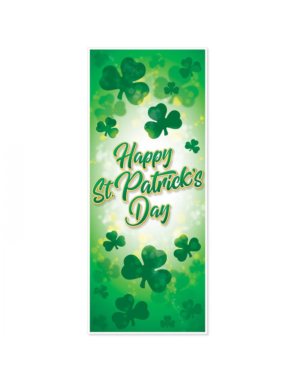 Décoration de porte Happy St Patrick's Day verte avec trèfles