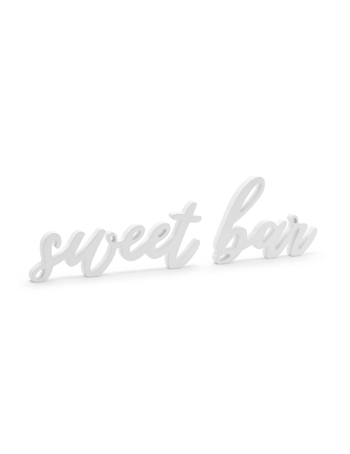 Décoration en bois sweet bar pour mariage blanche