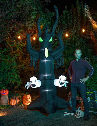 Decoración hinchable gigante Árbol negro del mal 270 cm
