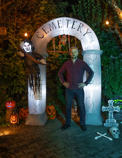 Decoración hinchable para la entrada del cementerio, 240 cm
