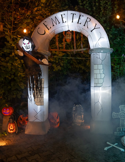 Decoración hinchable para la entrada del cementerio, 240 cm