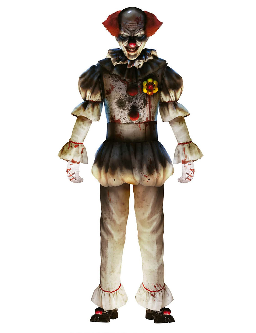 Vue de face de la décoration murale clown pour Halloween terrifiant