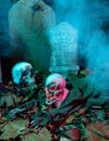 Decoración esqueleto animado luminoso sonoro Halloween