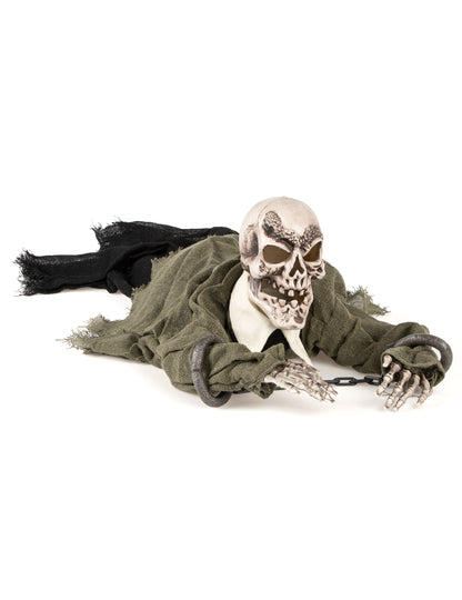 Decoración esqueleto animado luminoso sonoro Halloween