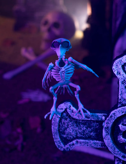 Decoración de esqueleto cuervo 19,5 cm Halloween