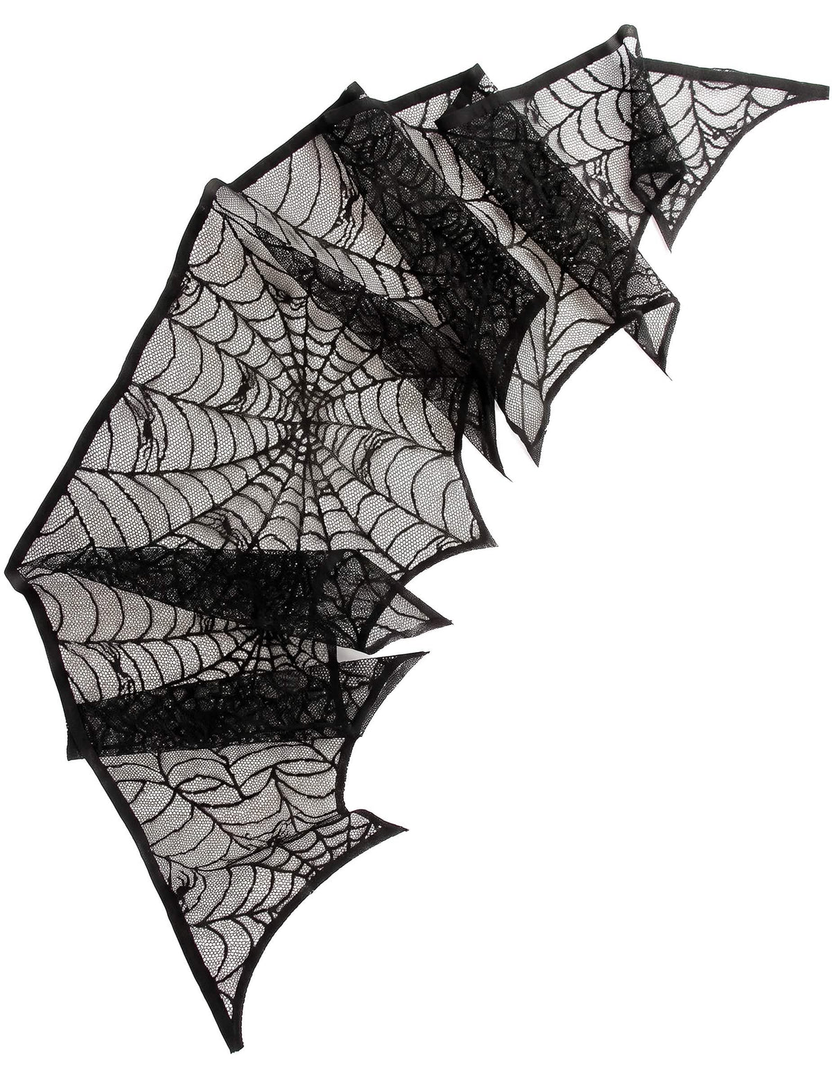 Decoración de telaraña de encaje negro 43 cm x 2,50 m