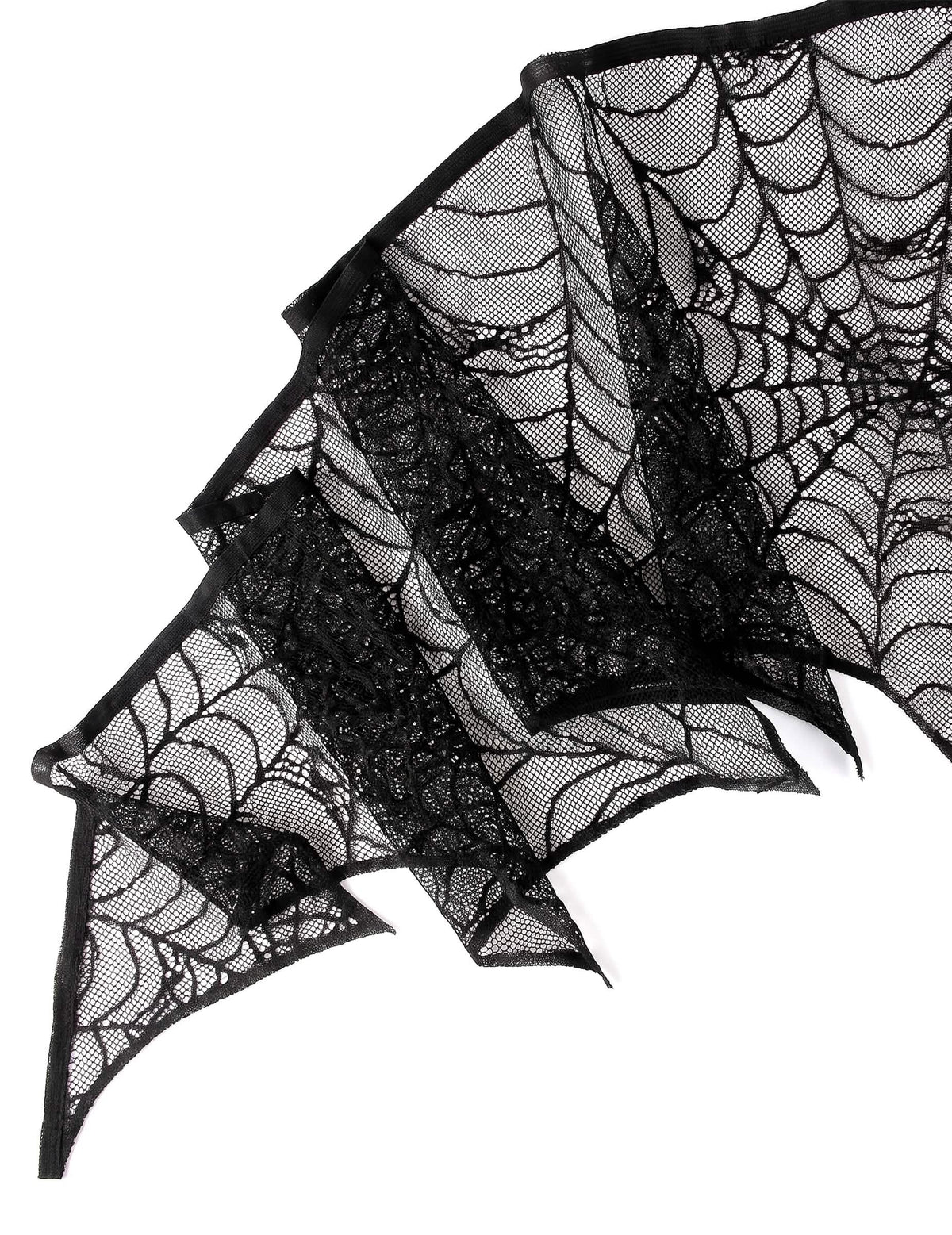 Decoración de telaraña de encaje negro 43 cm x 2,50 m