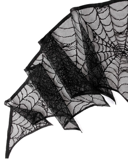 Decoración de telaraña de encaje negro 43 cm x 2,50 m
