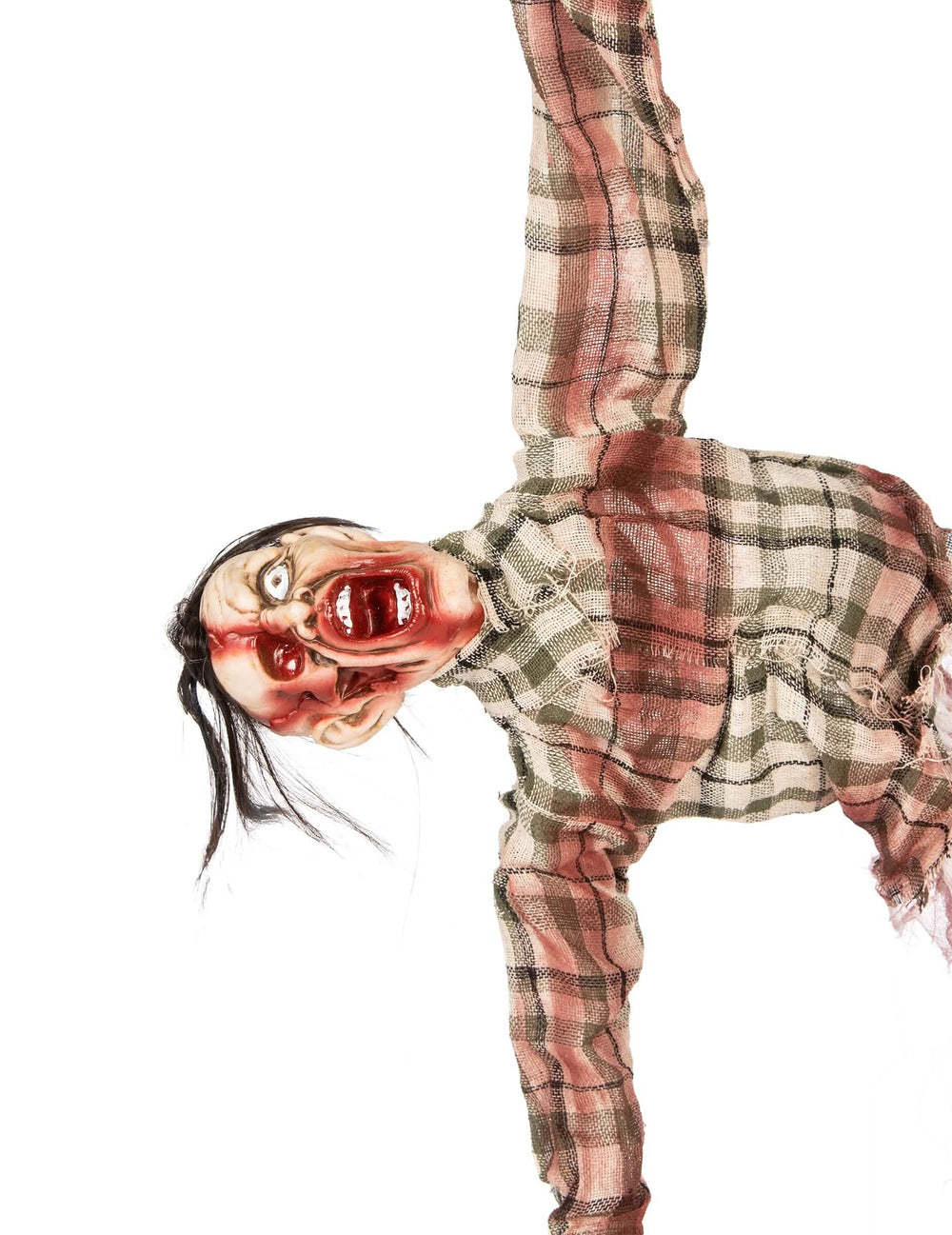 Vista de perfil de la decoración de torso de zombie para halloween