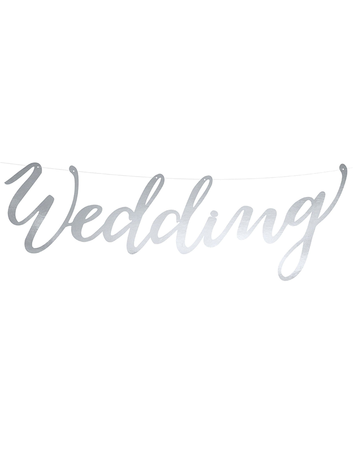 Guirlande wedding pour mariage argentée en carton