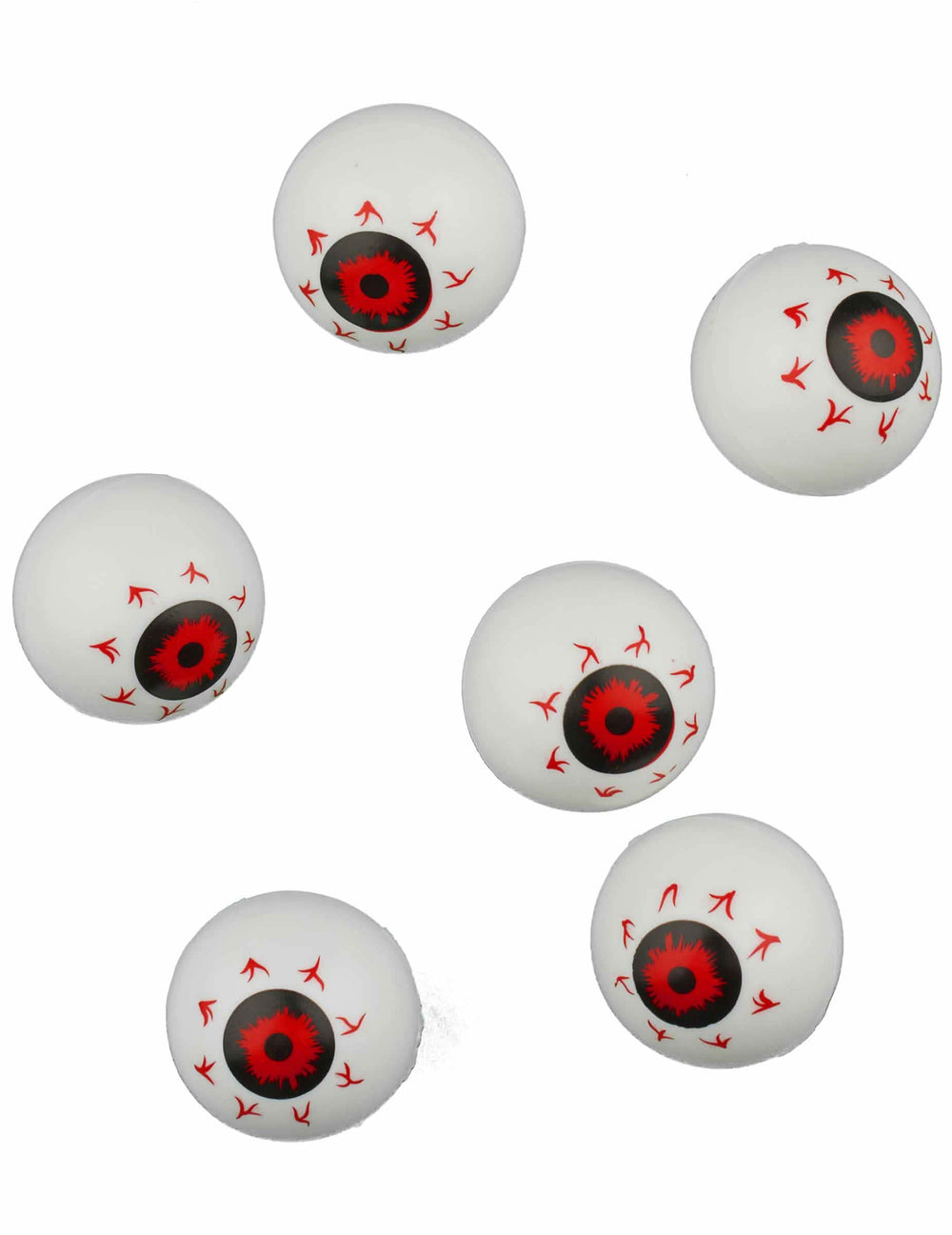 Escena en un frasco de decoraciones de pequeños ojos saltones para halloween
