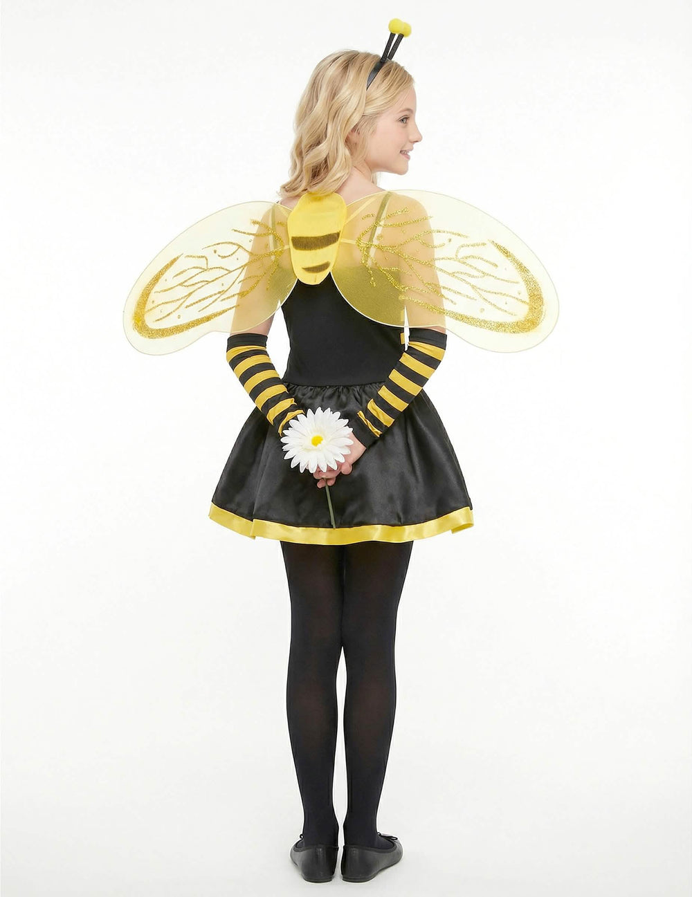 Vue de dos du déguisement d'abeille pour fille