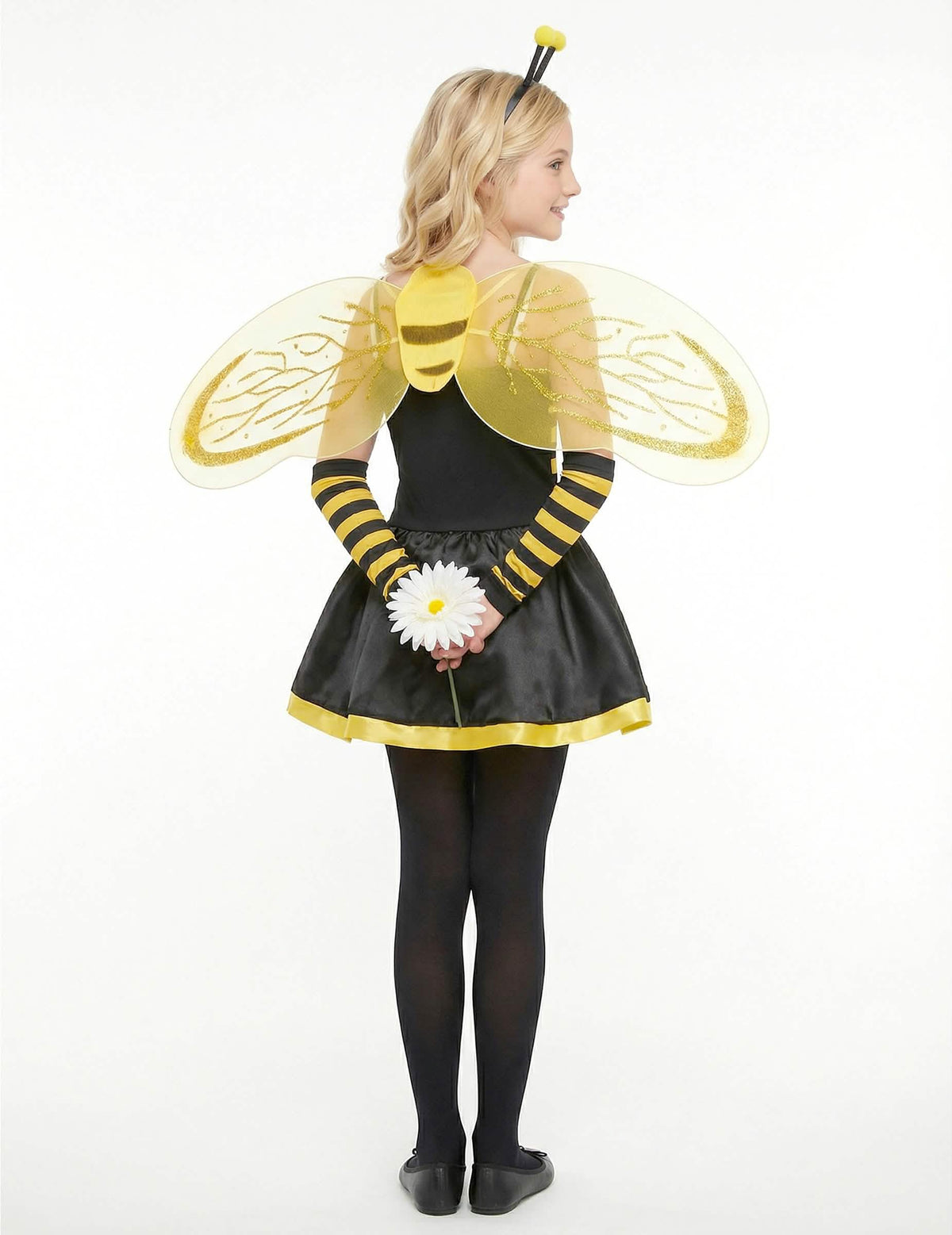 Vue de dos du déguisement d'abeille pour fille