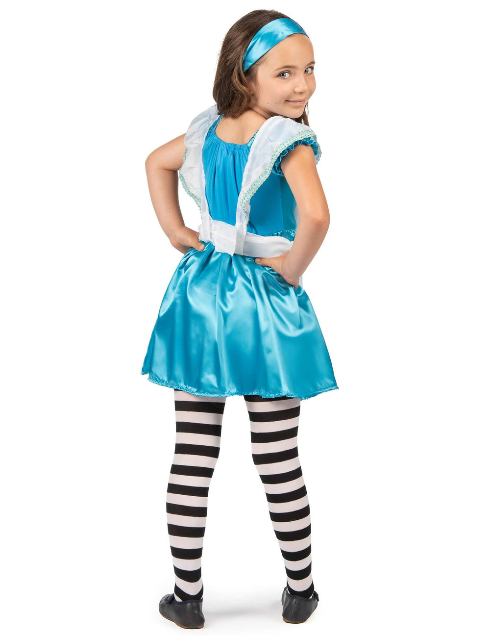 Vista trasera del disfraz de Alice para niña